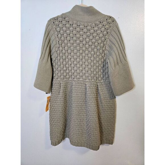 Caslon sage colored heavy knit cardigan sweater. Size XL. NWT. - Picture 2 of 5